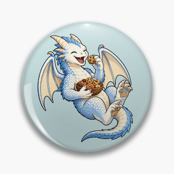 Item preview, Cute Cookie Dragon - Cozy Dragon Eating Cookies designed and sold by Hatchling Hollow.
