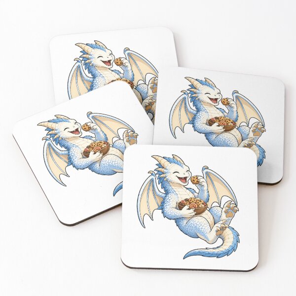 Item preview, Cute Cookie Dragon - Cozy Dragon Eating Cookies designed and sold by Hatchling Hollow.