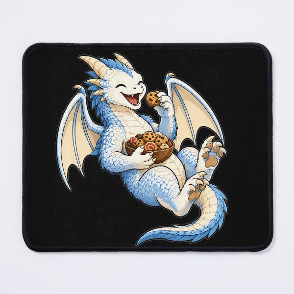 Item preview, Cute Cookie Dragon - Cozy Dragon Eating Cookies designed and sold by Hatchling Hollow.