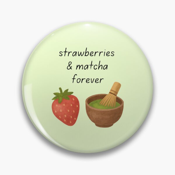 Item preview, Strawberries & Matcha Forever | Cute Matcha Lover Watercolour Design designed and sold by My Gluten Free Life UK.