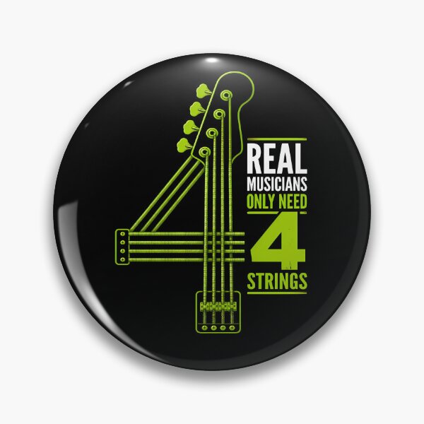 Item preview, Real Musicians Only Need 4 Strings  - Funny Bass Player designed and sold by Art-Arcade6.