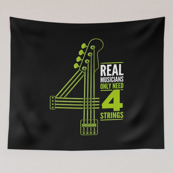 Item preview, Real Musicians Only Need 4 Strings  - Funny Bass Player designed and sold by Art-Arcade6.