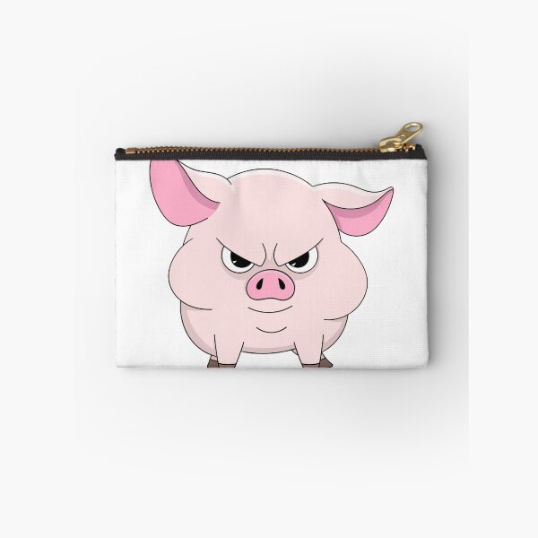 Item preview, I'm Not Angry I'm Just Hangry Cute Grumpy Pig designed and sold by DreamyBrushArt.