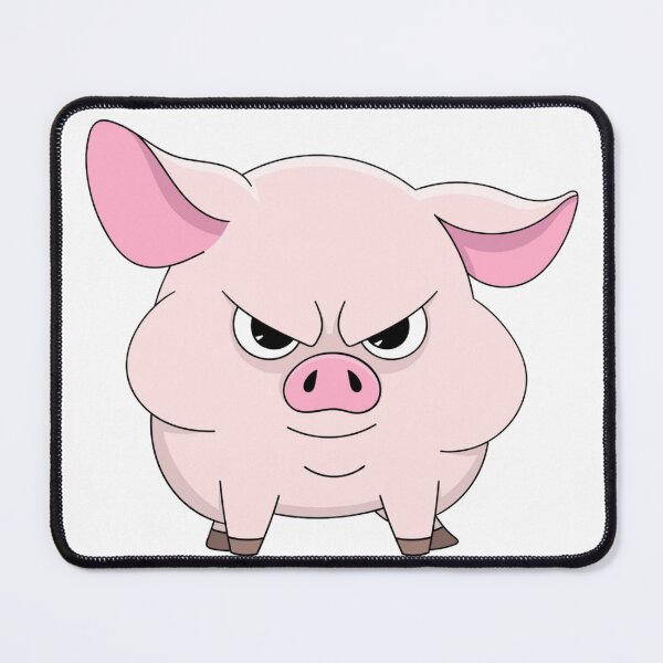 Item preview, I'm Not Angry I'm Just Hangry Cute Grumpy Pig designed and sold by DreamyBrushArt.