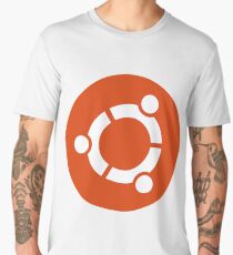 Ubuntu logo orange / white Men's Premium T-Shirt