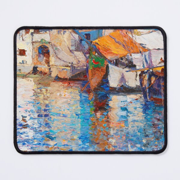 Item preview, A Sunny Day in the Old Harbour by Lea von Littrow (c.1900) | Public Domain designed and sold by Vernissage-dart.