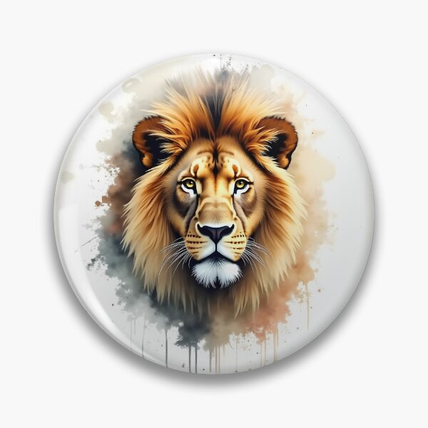 Item preview, A watercolor lion's head designed and sold by Marcu Ioachim.