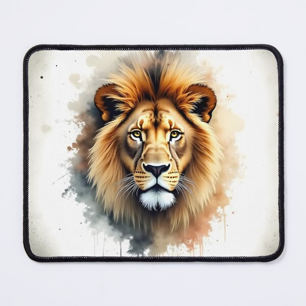 Item preview, A watercolor lion's head designed and sold by Marcu Ioachim.