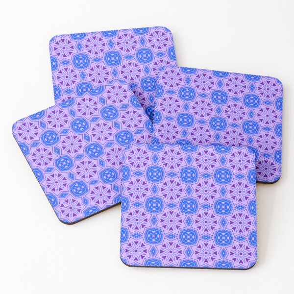 Item preview, Blue Purple Abstract Geometric Star Pattern designed and sold by SweetLilith.