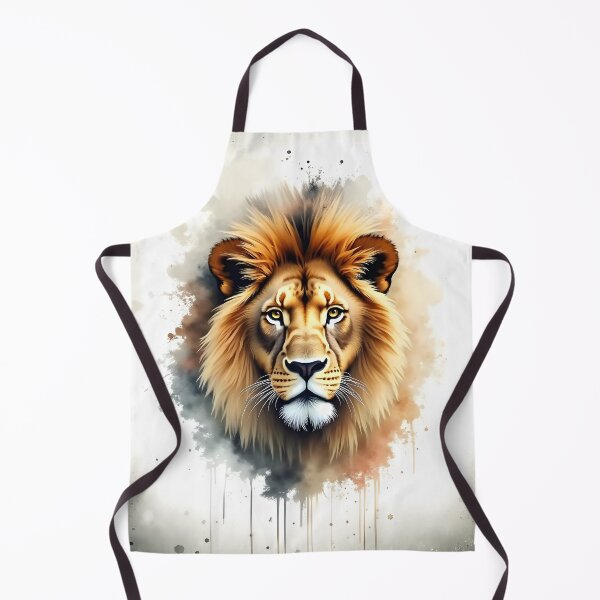 Item preview, A watercolor lion's head designed and sold by Marcu Ioachim.
