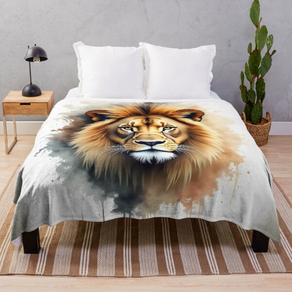 Item preview, A watercolor lion's head designed and sold by Marcu Ioachim.