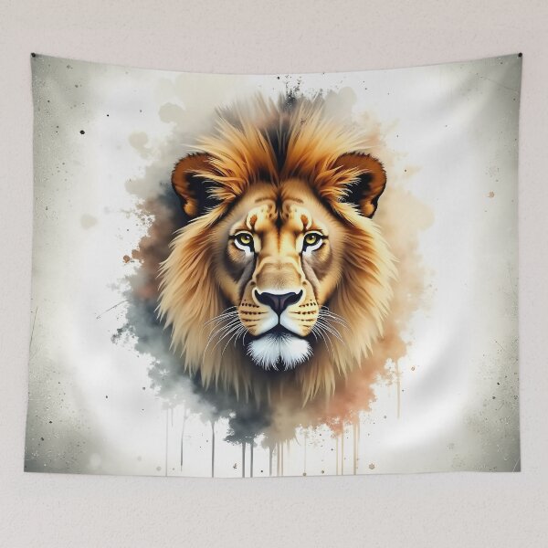 Item preview, A watercolor lion's head designed and sold by Marcu Ioachim.