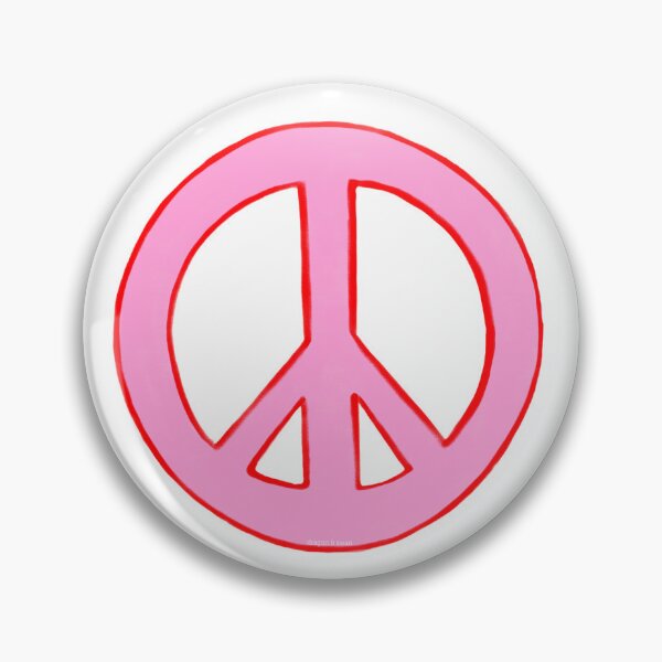 Item preview, Peace Symbol Disarmament Peace Sign Pink and Red designed and sold by CovetedCove.