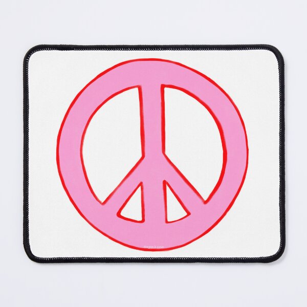 Item preview, Peace Symbol Disarmament Peace Sign Pink and Red designed and sold by CovetedCove.