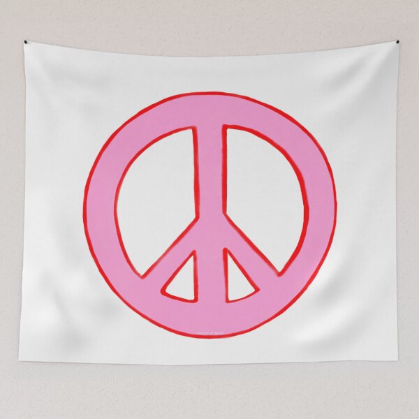 Item preview, Peace Symbol Disarmament Peace Sign Pink and Red designed and sold by CovetedCove.