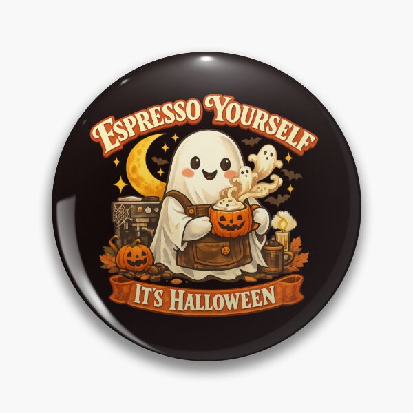 Item preview, Espresso Yourself It's Halloween Ghost Barista designed and sold by FrameFlow.