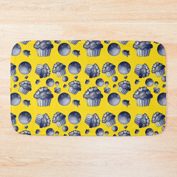 Item preview, Blueberry Cupcakes Seamless Pattern/ Bright Baking Food Art . designed and sold by RuwaDesignArt.