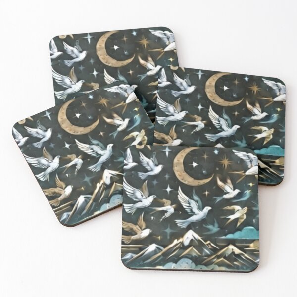 Item preview, Dreamy Mountain Landscape in Teal and Gold designed and sold by mdsakibhossain.