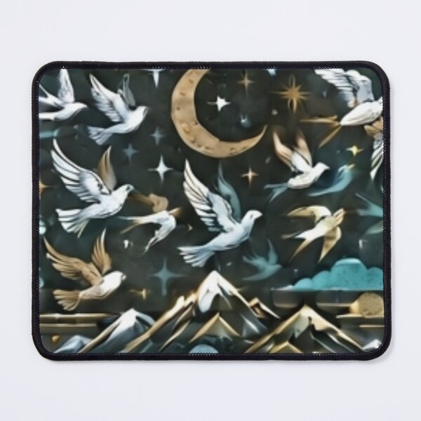 Item preview, Dreamy Mountain Landscape in Teal and Gold designed and sold by mdsakibhossain.