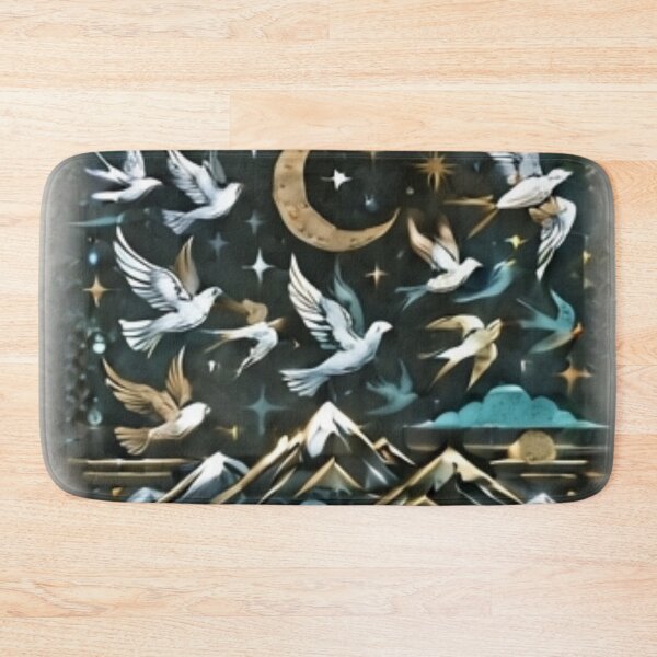Item preview, Dreamy Mountain Landscape in Teal and Gold designed and sold by mdsakibhossain.