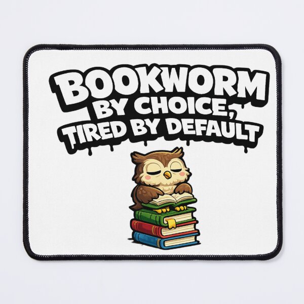 Item preview, Funny Owl Bookworm Sticker | Bookworm By Choice Tired By Default | Reader Gift designed and sold by Gremlin Hours.