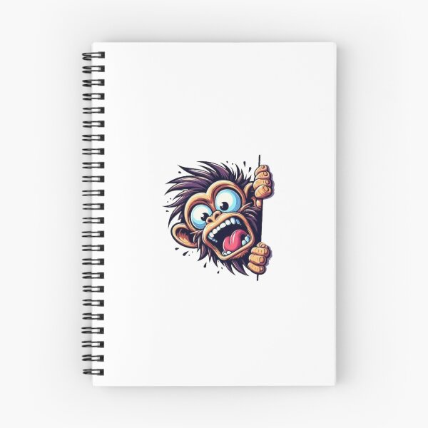 Item preview, Crazy Cartoon Monkey Peeking Illustration designed and sold by Macias123.