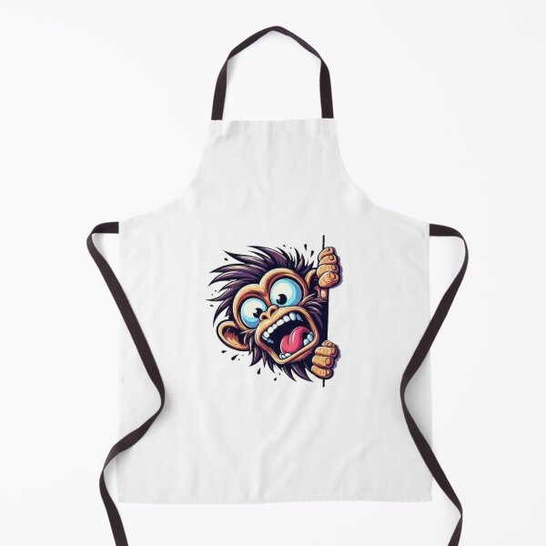 Item preview, Crazy Cartoon Monkey Peeking Illustration designed and sold by Macias123.