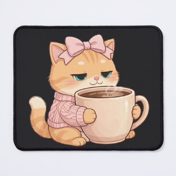 Item preview, Sleepy Cat Coffee Morning Sweater designed and sold by Moody Vibes Studio.
