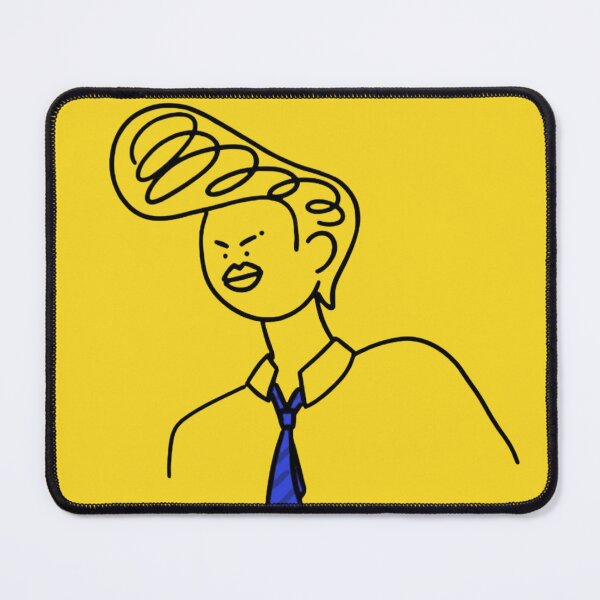 Item preview, Funny Office Worker with Pompadour Hair and Blue Tie designed and sold by EllaCraftz.