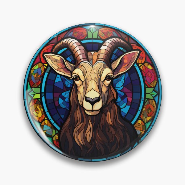 Item preview, Goat Stained Glass Leadlight Artistic Design Boys Girls designed and sold by rafaeltto.