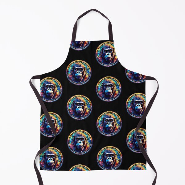 Item preview, Gorilla Stained Glass Leadlight Artistic Design Boys Girls designed and sold by rafaeltto.