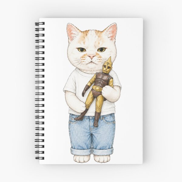 Item preview, Cat Holding a Vintage Spectreman Figure designed and sold by Komatoya.