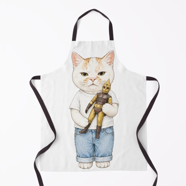 Item preview, Cat Holding a Vintage Spectreman Figure designed and sold by Komatoya.