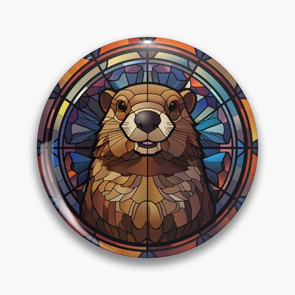 Item preview, Groundhog Stained Glass Leadlight Artistic Design Boys Girls designed and sold by rafaeltto.