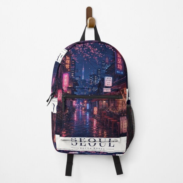 Item preview, Neon alley in rainy Seoul designed and sold by nirinalovell.