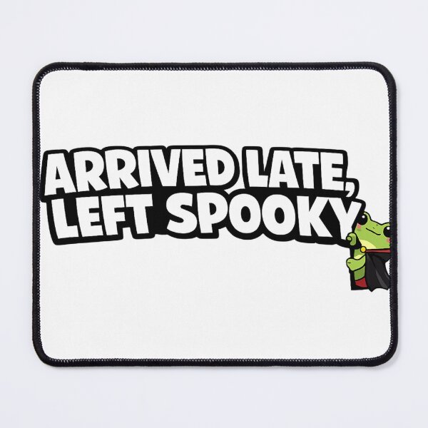 Item preview, Funny Halloween Frog Sticker | Arrived Late Left Spooky | Cute Halloween Gift designed and sold by Moss & Mellow.