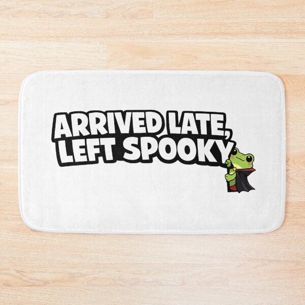 Item preview, Funny Halloween Frog Sticker | Arrived Late Left Spooky | Cute Halloween Gift designed and sold by Moss & Mellow.