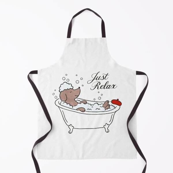 Item preview, Cute Dachshund Bubble Bath Just Relax Illustration designed and sold by pinkystickstore.