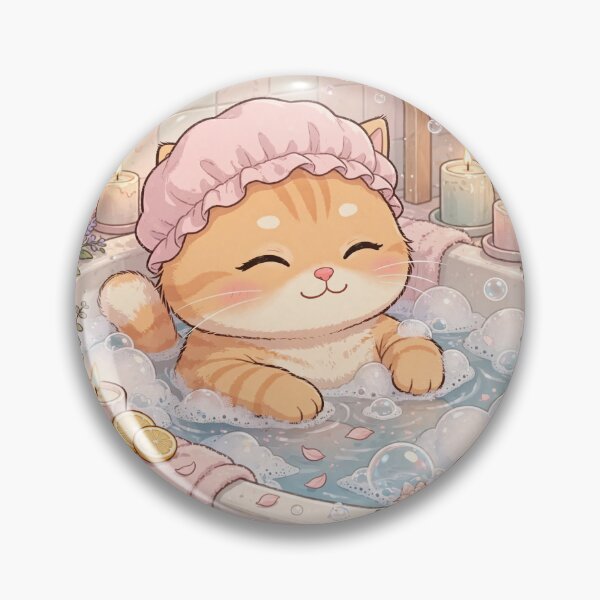 Item preview, Relaxing Cat Bubble Bath Time designed and sold by Moody Vibes Studio.