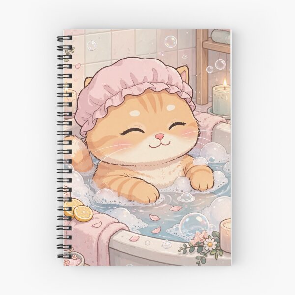 Item preview, Relaxing Cat Bubble Bath Time designed and sold by Moody Vibes Studio.