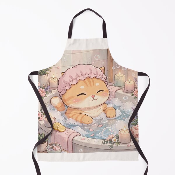 Item preview, Relaxing Cat Bubble Bath Time designed and sold by Moody Vibes Studio.