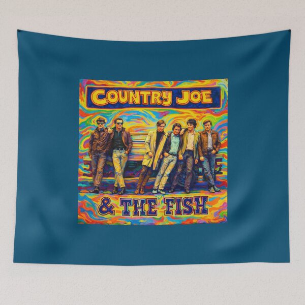 Item preview, Country Joe McDonald and the Fish Painted Psychedelic Poster designed and sold by Halifaxartguy.