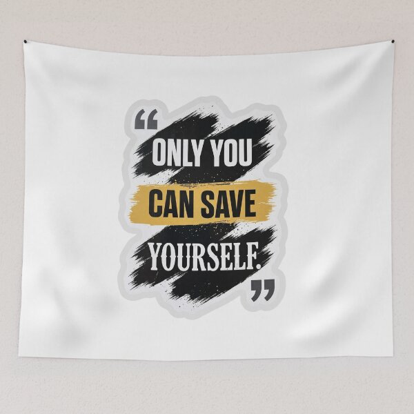 Item preview, Only You Can Save Yourself Motivational Sticker designed and sold by ravikiran2195.