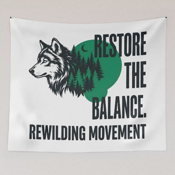 Item preview, Restore The Balance - Wolf Forest Rewilding Movement designed and sold by Zazz Lee.