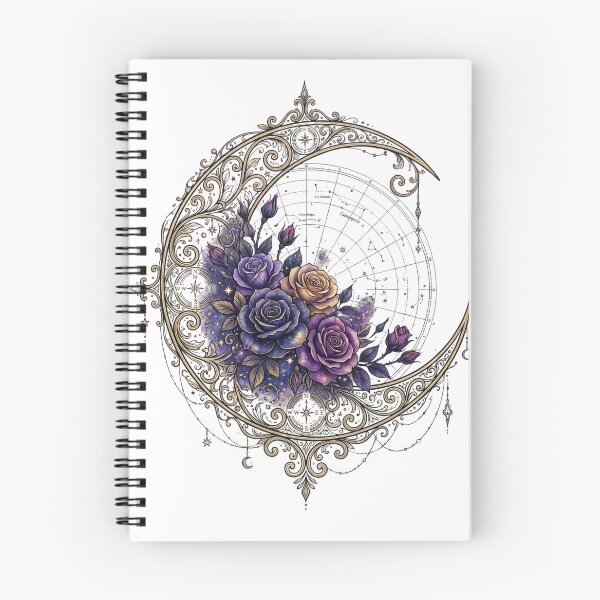 Item preview, Ornate Celestial Rose Moon Astrology Star Map Art designed and sold by Ortsas.