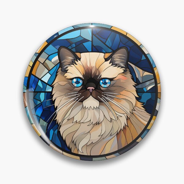 Item preview, Himalayan Cat Stained Glass Leadlight Artistic Design Boys Girls designed and sold by rafaeltto.