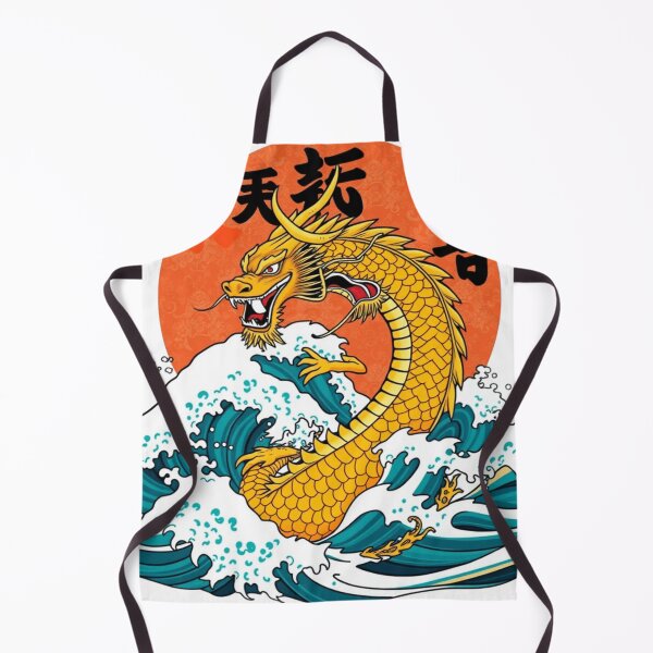 Item preview, Japanese Dragon Rising from Ocean Waves Ukiyo-e Style T-Shirt Design designed and sold by oleend.