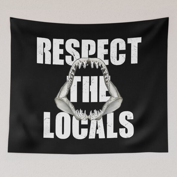 Item preview, Mako shark jaw Respect the Locals designed and sold by NicGrayGraphic.