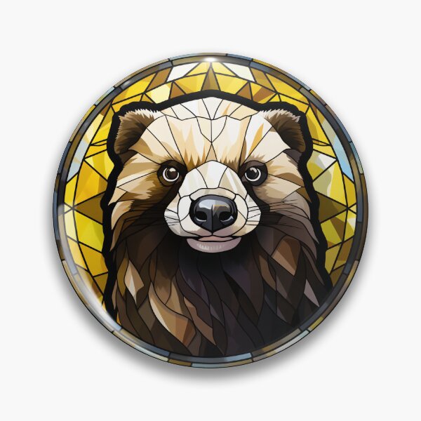 Item preview, Honey Badger Stained Glass Leadlight Artistic Design Boys Girls designed and sold by rafaeltto.