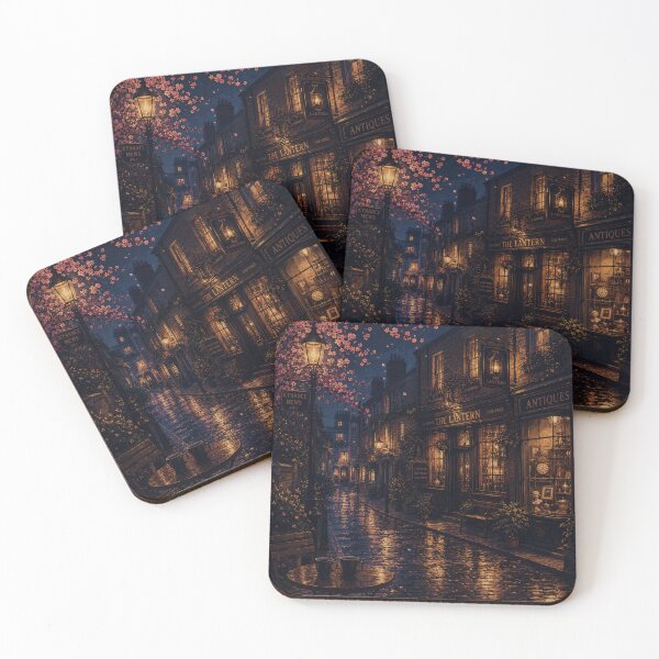 Item preview, Cozy London mews at night designed and sold by nirinalovell.
